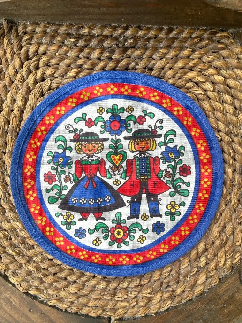Vintage German Folk Art Doily